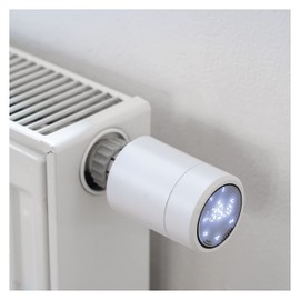 EMOS GoSmart Heizkörperthermostat mit App, programmierbarer ZigBee Smart Home Thermostat, einstellbare Hysterese, kompatibel mit Tuya, Smart Life, Alexa, Google Assistant, 5,5 x 9,4 cm