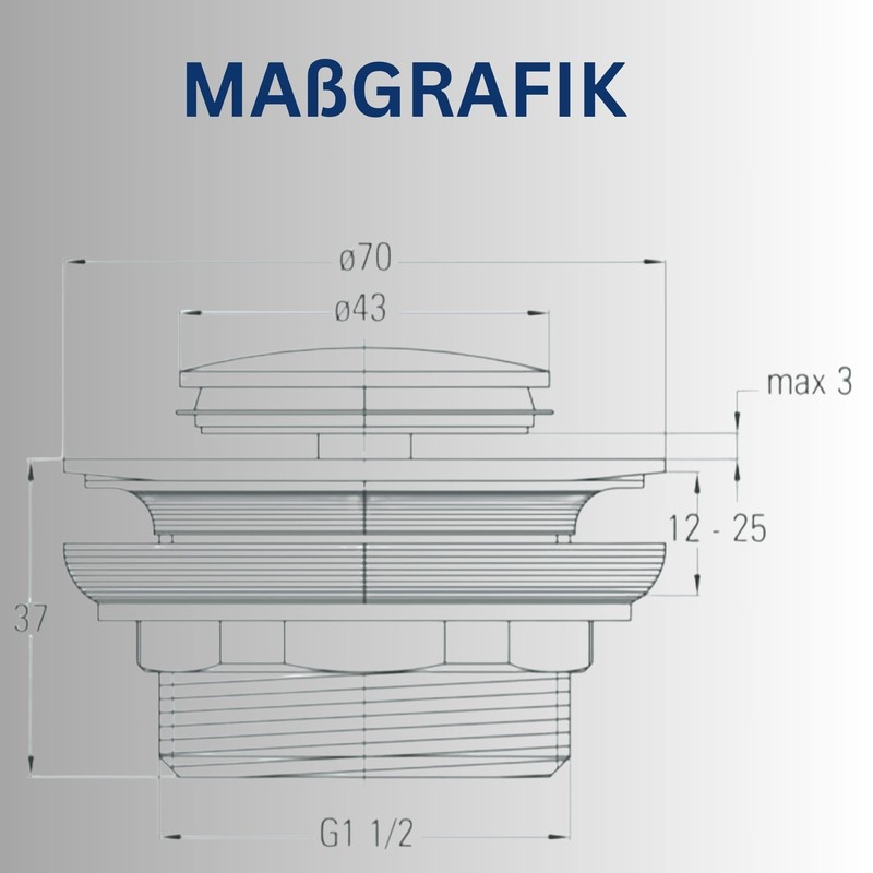 Drain Fitting for Bath & Shower Tray 1 1/2 Inch