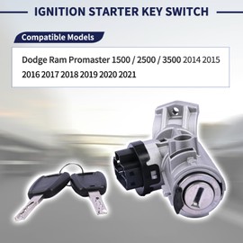 Magimaker Ignition Starter Switch Cylinder Housing Assembly with 2 Keys 8XL669WERA Compatible with Dodge Ram Promaster 1500 2500 3500 2014 2015 2016 2017 2018 2019 2020 2021