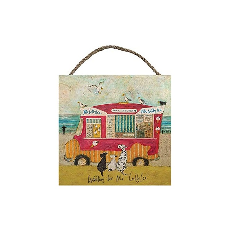 Artze Wall Art Waiting for Mr Lollyice Wooden Wall Art,