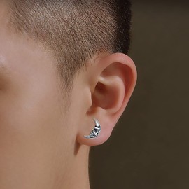 Shusukue Unisex S925 Sterling Silver Earrings Women's Earrings Men's Earrings Gifts for Women/Men Gothic Style Earrings Cute Style Earrings Earrings Earrings, Sterling Silver