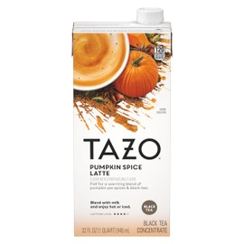 TAZO Pumpkin Spice Latte Black Tea Concentrate, 32 Fl Oz Carton (Pack of 2)