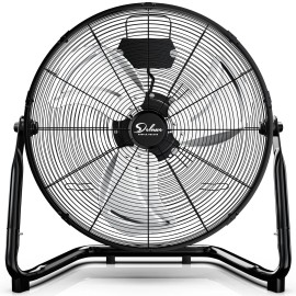 Simple Deluxe 20 Inch 3-Speed High Velocity Heavy Duty Metal Industrial Floor Fans Oscillating