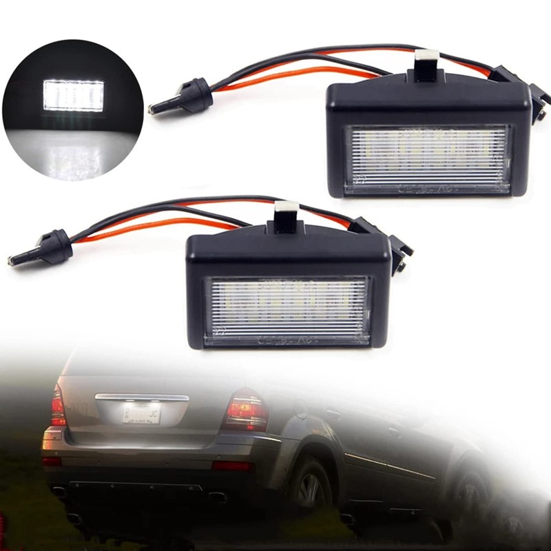 Pack of 2 White Number Plate Lights for M-B/enz ML