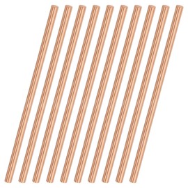 M METERXITY 10-Pack Copper Round Rod 4mm Dia. 3.94 Inch Length T2 Stock Solid Rod Lathe Bar for Metal Crafts DIY/Gardening/Industry/Decoration Pure Copper Tube