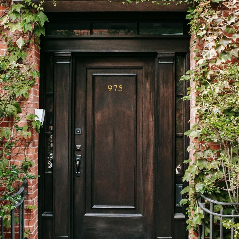 Clio 3-Inch Brass House Numbers For Outside Address Signs For