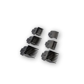 TPOB SLIME Guards (slime 2) 6 Professional Hair Guides plastic combs for different hair cutting lengths (Black)