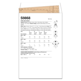 Simplicity Vintage 1970's Potholder and Apron Sewing Pattern Packet, Design Code S9868, Sizes S-M-L-XL, Multicolor