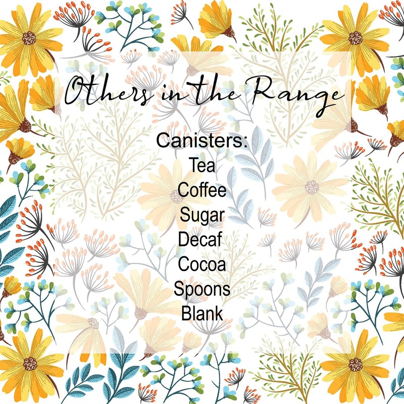 Purely Home Floral Daisies Decaf Canister - White Metal Enamel