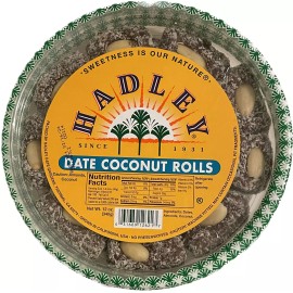 Hadley 1 Pack - Hadley Dates Variety - Pitted Deglet Noor, Whole Medjool, Coconut Rolls - 12oz Date Coconut Rolls