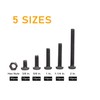 binifiMux 80pcs 1/4"-20 Black Hex Socket Cap Screws and 1/4"-20