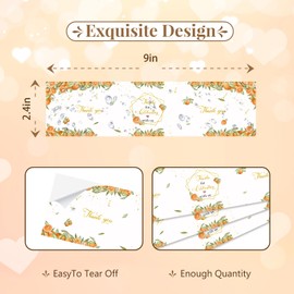 32PCS Little Cutie Thank You for Celebrating with Us Water Bottle Labels, Orange Fruits Water Bottle Stickers, Little Cutie Baby Shower Bottle Wrappers, Wedding/First Birthday Party Supplies