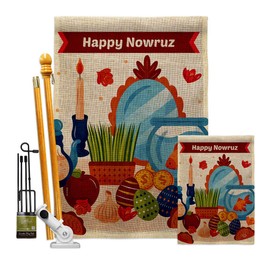 Faith Persian New Year's Table Burlap Garden House Flags Kit Religious Hope Grace Peace Dove Christian Religion Easter Small Decorative Gift Yard Banner Double-Sided Made In USA 28 X 40