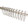 Nickel Shower Curtain Hooks, 6 Inch Ball Chain Design, 12
