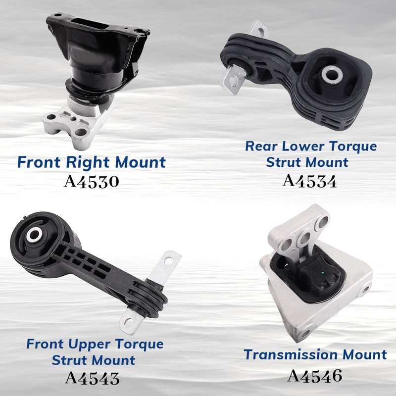 Engine Motor and Trans Mount Set of 4 Compatible with