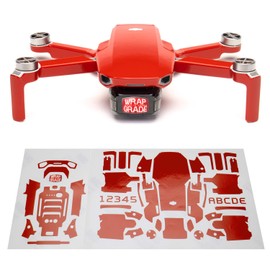 Wrapgrade Skin Sticker Set Compatible with DJI Mini 2 (Super Red)