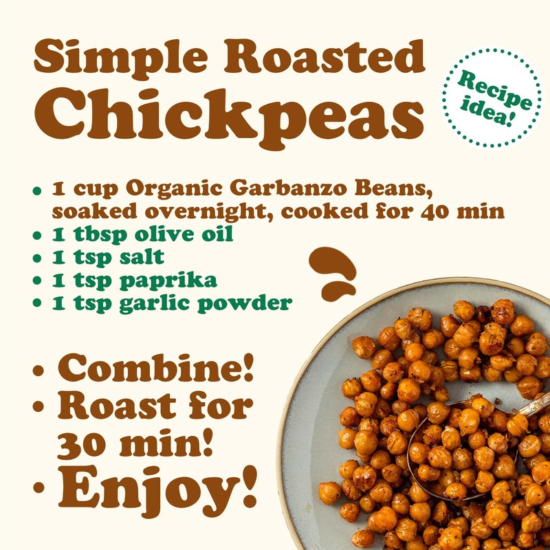 Food to Live Organic Garbanzo Beans, 15 Pounds – Dried