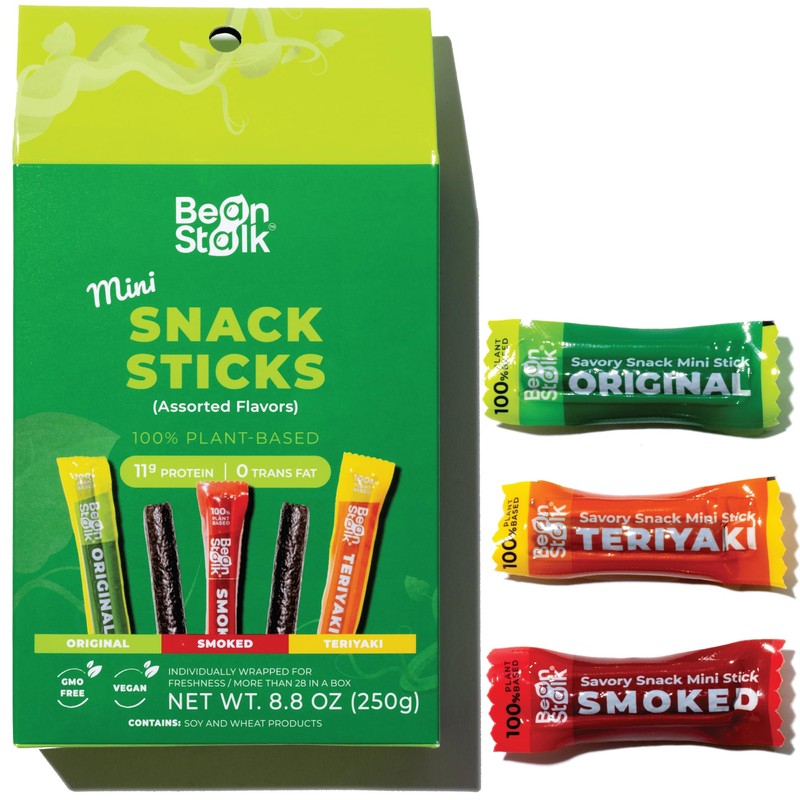 Bean Stalk Savory Vegan mini Snack Sticks - Assorted Flavors