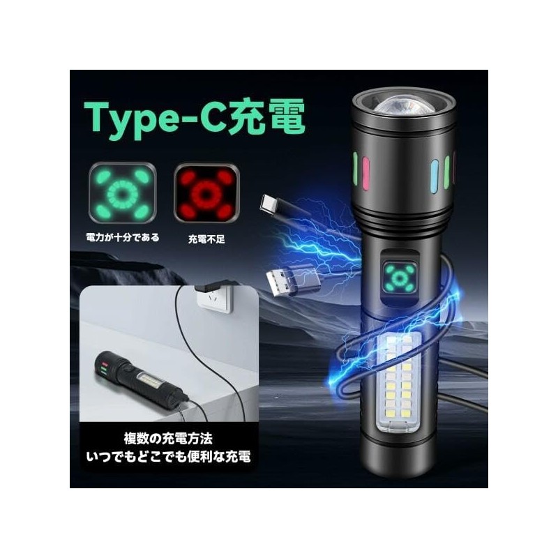 Flashlight, 2025 Enhanced Edition, Luminous Light, Handheld Torch, LED Light,