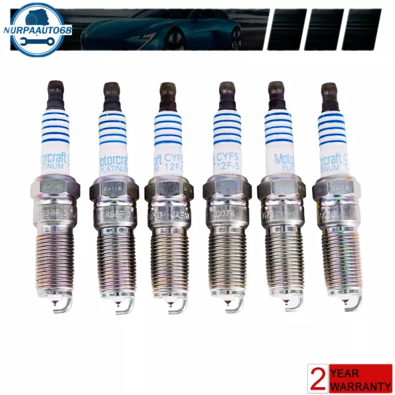 Nurpaauto 6Pcs SP-520 Platinum Spark Plugs For Ford Motorcraft SP520