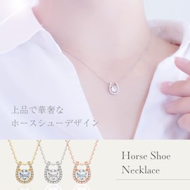 La Paume Women's Necklace, Horseshoe, Hypoallergenic Metal, Cubic Zirconia, 925 Silver, Cubic Zirconia, Sterling Silver, Cubic Zirconia