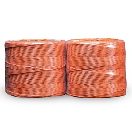 Bridon Max Hay Baling Twine, 130 Pound Knot Strength and 20,000 Foot Length, 2 10,000 Foot Spools, Crop Baling, Christmas Tree wrap (Orange) (2)