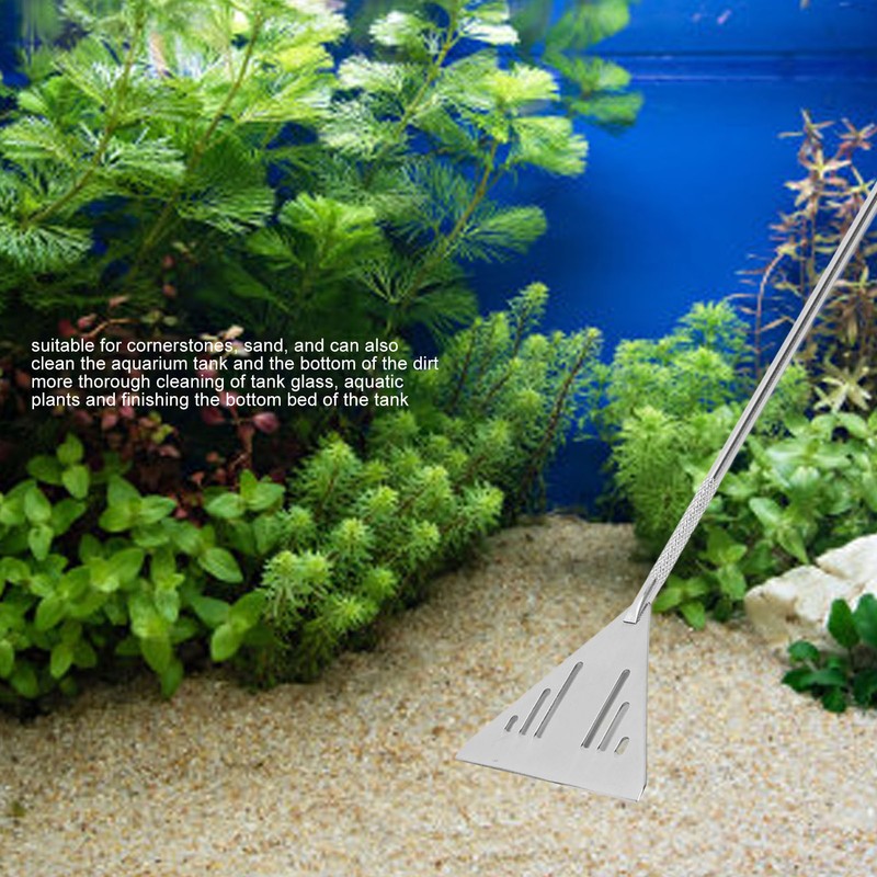 Aquarium Scraper Stainless Steel Multifunctional Long Handle Algae Scraper Glass