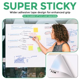 CREGEAR Portable Tabletop Easel Pad, 20 x 23 Inches, 1 Pack 20 Sheets/Pad, Super Sticky Tabletop Easel Pad With Built-in Stand For Offices and Schools, Great for Virtual Learning and Presentation