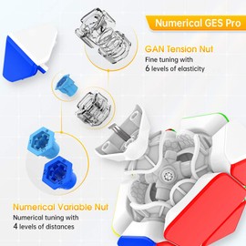 GAN Skewb, 8 Magnets Speed Cube Gans Cube Magic Cube Puzzle Cube Toy (8 Magnets Standard Version)