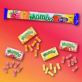 MAMBA Fruit Chews, 2.65-Ounce Packages (Pack of 24)