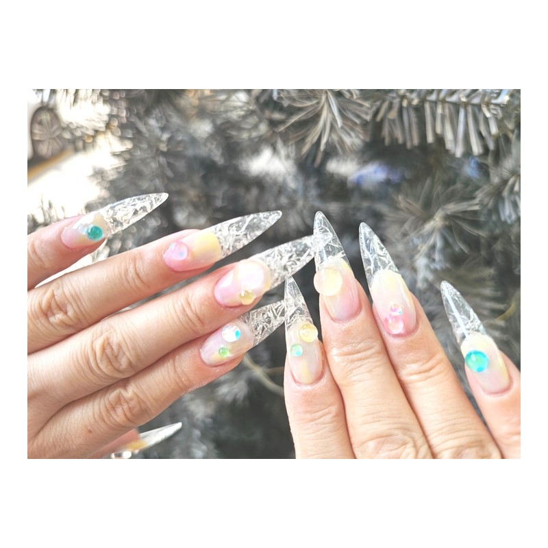  0918 Summer Rain Nail Nail Queen Handmade Nail Tips