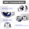 40pcs M6 Nylock Nuts, 6mm Locking Nuts, Stainless Steel Locking