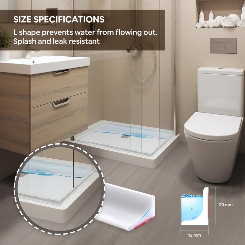 LD3W Shower Door Seal, Silicone Shower Seal for Glass Wall,