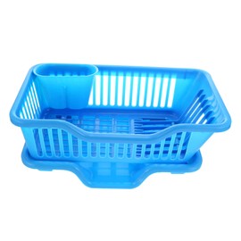 HAKIDZEL 1 Set Kitchen Shelf Household Gadgets Stainless Steel Kitchen Utensils Stainless Steel Tray Plate Rack Organizer Kitchen Utensils Holder Dishracks on Counter with Drainboard Simple