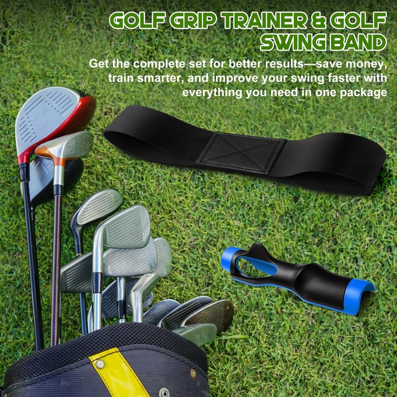 Golf Grip Trainer & Connection Band, Club Grip Trainer Aid