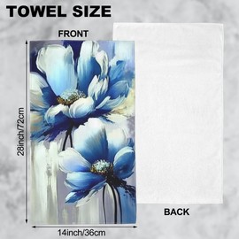Wotinsi Abstract Floral Hand Towels for Bathroom Set of 2 Modern Art Hand Towels Soft Absorbent Decorative Hand Towels for Bathroom Kitchen Sports Gym Yoga Home Decor 14 x 28 in