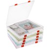 Rainmae 12"x12" Scrapbook Paper Storage, Stackable Plastic File Storage Box,