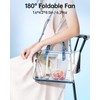 SWEETFULL Portable Misting Fan - 180° Foldable Handheld Personal Fan