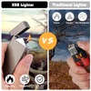 LcFun Electric USB Rechargeable Lighter Windproof Flamesless Plasma Dual Arc