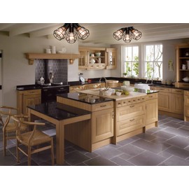 Farmhouse Close to Ceiling Light with Pull Chain, 3 Lights Black Industrial Semi Flush Mount Pull String Ceiling Fixture Rustic Metal Wire Cage Light, 12 inch, Oil Black, UL Listed