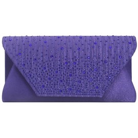 Fioeyr Women Diamante Envelope Clutch Bag Evening Handbag Purse Shoulder Bags for Wedding Bridal Prom Party