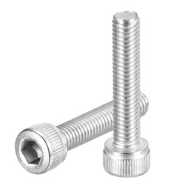 QUARKZMAN Pack of 50 M5-0.8 x 25 Cylinder Screws with Hexagon Socket Cylinder Head Screws Stainless Steel 304 Full Thread Allen Screw Fasteners for Machines