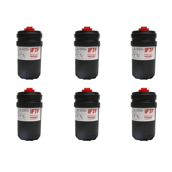 iFJF FF63009 Fuel Filter for 5303743 Replaces FF63008 Element FH22168 with Replacement for B/L Series Engine Filtration 10 Micron Dirt Holding Cap Protection Fuel System Life(Set of 6)