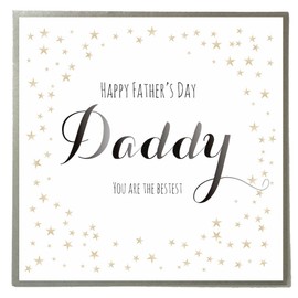 Claire Giles Greeting Cards, Happy Father's Day Daddy Card, Stars Design Father's Day Greeting Card, You are The Bestest