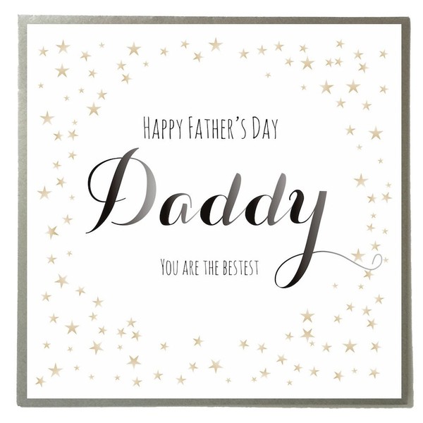 Claire Giles Greeting Cards, Happy Father's Day Daddy Card, Stars