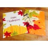 Handmade Fall Happy Thanksgiving Leaves Front Back Cover Set 4
