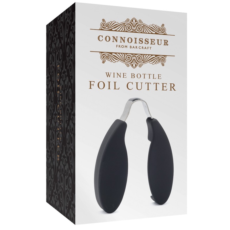 BarCraft Wine Foil Cutter, Black, 6.5 x 7.5 cm