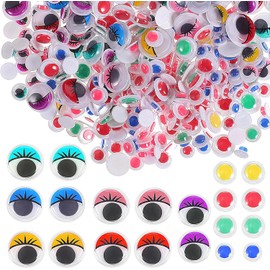 Ojos Móviles Autoadhesivos y Diseño Mixto 600 Piezas de Plástico Pupilas Temblorosas para Manualidades DIY Infantiles para Tarjetas de Cumpleaños