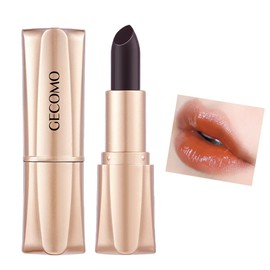 GECOMO Color Changing Lipstick, Black Magic, Solid Color, Temperature Sensitive Color Change Lip Balm, Adhesion, Long Lasting, All Day Long, Uneven Skin Tone, Will Not Peel Off, Shiny (03# Cinnamon