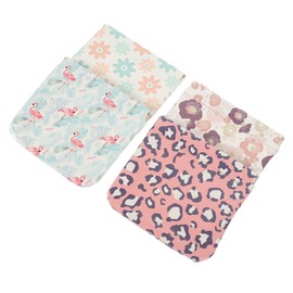 Ipetboom 4 pcs Mini Makeup Bag Set Small PU Leather Cosmetic Pouch Auto Closure Portable Organizer for Travel for Women and Girls